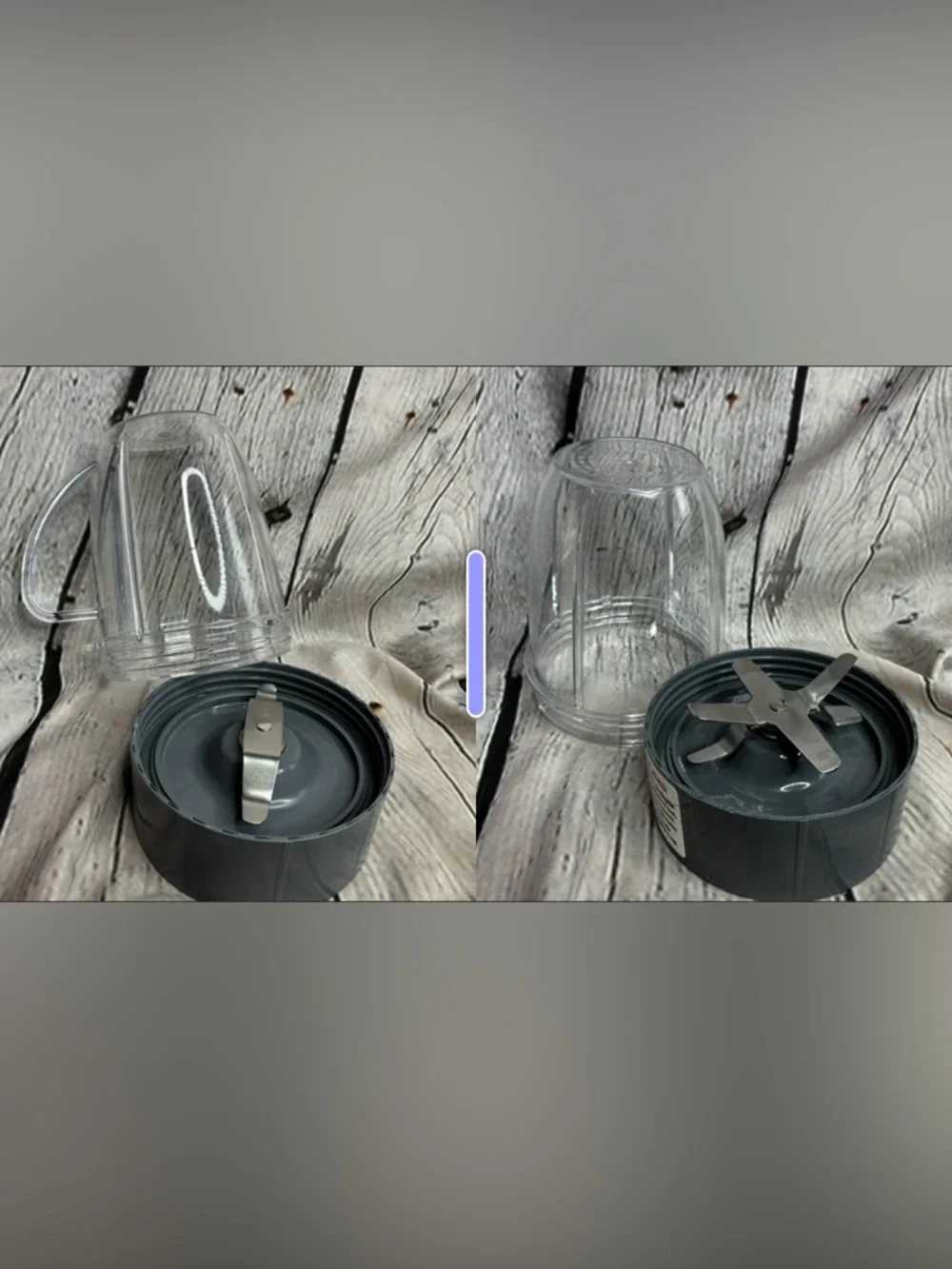 NutriBullet‎ Personal Blender Gray Replacement Cups Blades Set of 2 Kitchen Tool